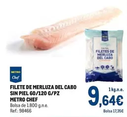 Oferta de Chef - Filete De Merluza Del Cabo Sin Piel por 9,64€ en Makro