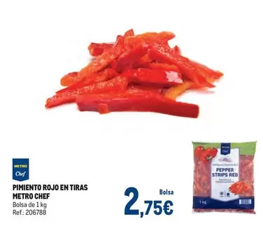 Oferta de Chef - Pimiento Rojo En Tiras por 2,75€ en Makro