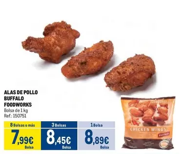 Oferta de Buffalo - Alas De Pollo por 8,89€ en Makro