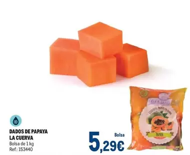 Oferta de La Cuerva - Dados De Papaya por 5,29€ en Makro