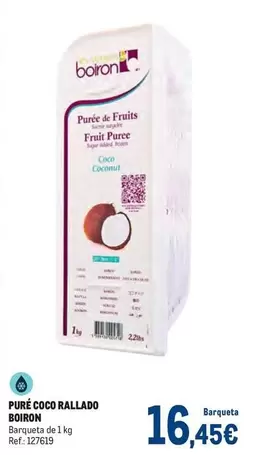 Oferta de Pure Coco Rallado por 16,45€ en Makro