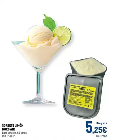 Oferta de Sorbete Limón por 5,25€ en Makro
