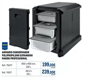 Oferta de Makro - Armario Conservador Polipropileno Expandido por 199€ en Makro