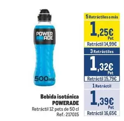 Oferta de Powerade - Bebida Isotónica por 1,39€ en Makro