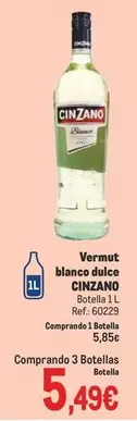 Oferta de Cinzano - Vermut Blanco Dulce por 5,49€ en Makro