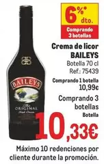 Oferta de Baileys - Crema De Licor por 10,99€ en Makro