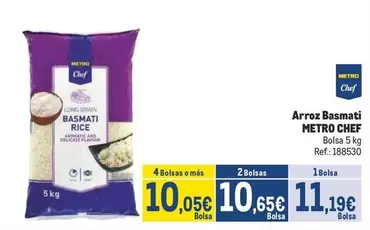 Oferta de Chef - Arroz Basmati por 11,19€ en Makro