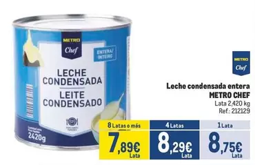 Oferta de Chef - Leche Condensada Entera por 8,75€ en Makro