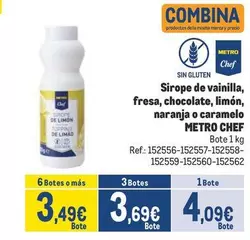 Oferta de Chef - Sirope De Vainilla, Fresa, Chocolate, Limón, Naranja O Caramelo por 4,09€ en Makro