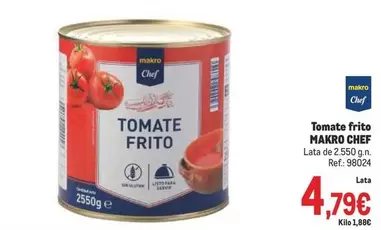 Oferta de Makro - Tomate Frito por 4,79€ en Makro