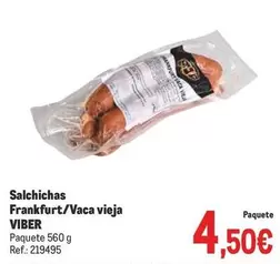 Oferta de Salchichas Frankfurt/vaca Vieja por 4,5€ en Makro