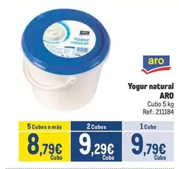 Oferta de Aro - Yogur Natural por 9,79€ en Makro