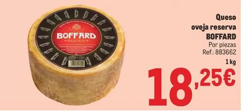 Oferta de Boffard - Queso Oveja Reserva por 18,25€ en Makro