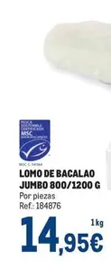 Oferta de Jumbo - Lomo De Bacalao  800/1200 G por 14,95€ en Makro