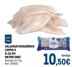 Oferta de Chef - Calamar Patagónico Limpio 4 8-12 Cm por 10,5€ en Makro