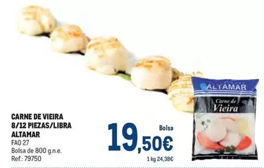 Oferta de Altamar - Carne De Vieira 8/12 Piezas/libra por 19,5€ en Makro
