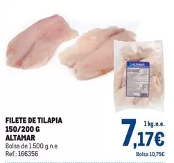Oferta de Altamar - Filete De Tilapia 150/200 G por 7,17€ en Makro