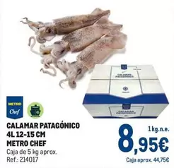 Oferta de Chef - Calamar Patagonico 4l 12-15 Cm por 8,95€ en Makro