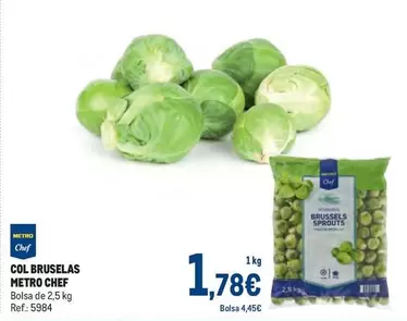 Oferta de Chef - Col Bruselas por 1,78€ en Makro