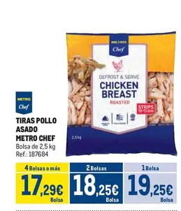 Oferta de Chef - Tiras Pollo Asado por 19,25€ en Makro