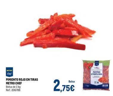 Oferta de Chef - Pimiento Rojo En Tiras por 2,75€ en Makro