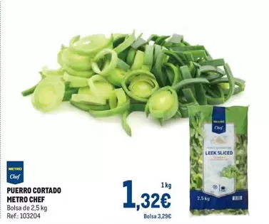 Oferta de Chef - Puerro Cortado por 1,32€ en Makro