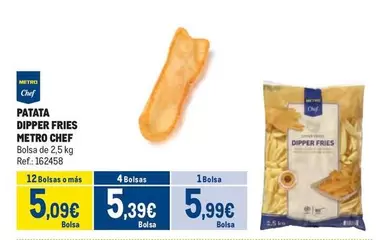 Oferta de Chef - Patata Dipper Fries por 5,99€ en Makro