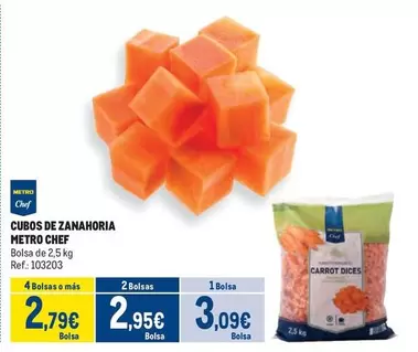 Oferta de Chef - Cubos De Zanahoria por 3,09€ en Makro