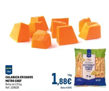 Oferta de Chef - Calabaza En Dados por 1,88€ en Makro