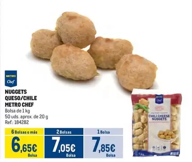 Oferta de Chef - Nuggets Queso/Chile por 7,85€ en Makro