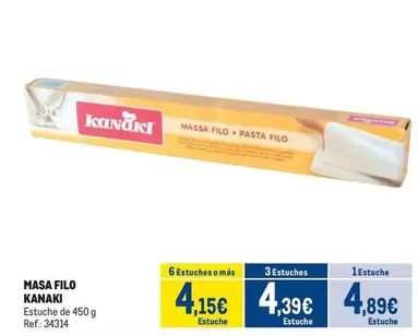 Oferta de Masa Filo por 4,89€ en Makro