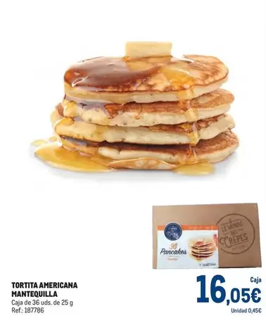Oferta de Tortita Americana Mantequilla por 16,05€ en Makro