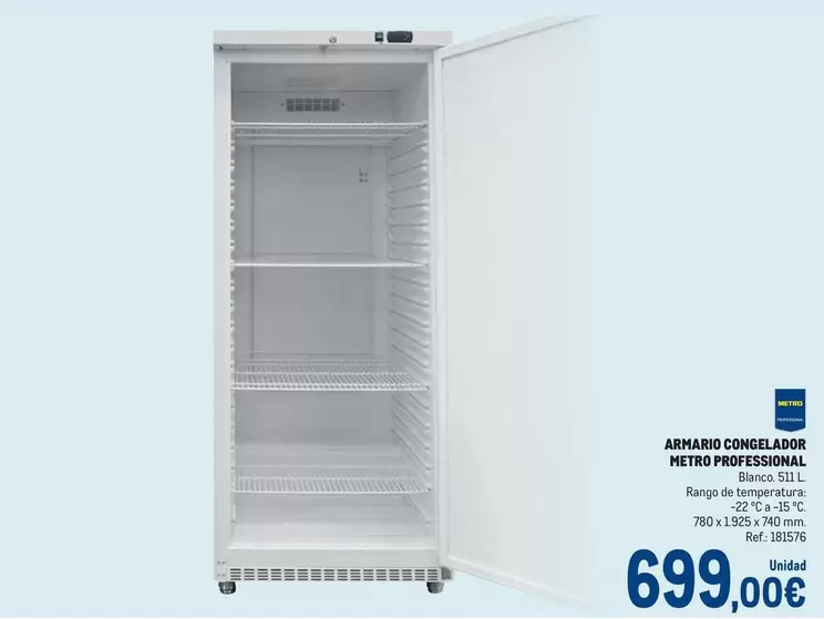 Oferta de Blanco - Armario Congelador por 699€ en Makro