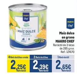 Oferta de Makro - Chef Maiz Dulce En Grano por 2,65€ en Makro