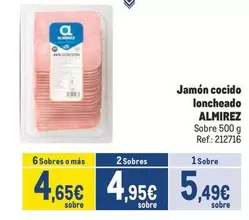 Oferta de Almirez - Jamon Cocido Loncheado por 5,49€ en Makro