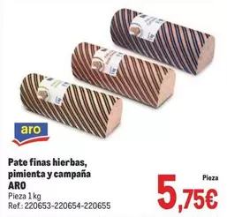 Oferta de Aro - Pate Finas Hierbas, Pimienta Y Campana por 5,75€ en Makro