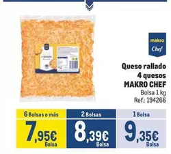Oferta de Makro - Queso Rallado 4 Quesos por 9,35€ en Makro