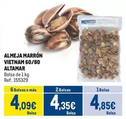 Oferta de Altamar - Almeja Marrón Vietnam 60/80 por 4,85€ en Makro