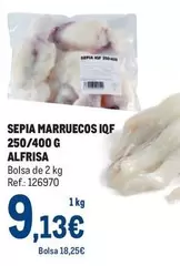 Oferta de Alfrisa - Sepia Marruecos Iqf 250/400 G por 9,13€ en Makro