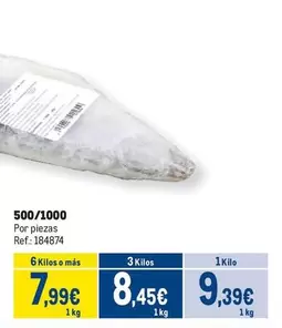 Oferta de 500/1000 por 9,39€ en Makro