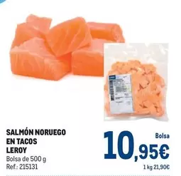 Oferta de Leroy - Salmón Noruego En Tacos por 10,95€ en Makro
