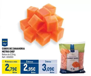 Oferta de Chef - Cubos De Zanahoria por 3,09€ en Makro