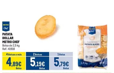Oferta de Dulcesol - Patata Metro Chef por 5,79€ en Makro