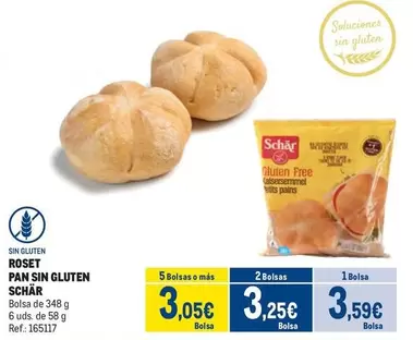Oferta de Schär - Roset Pan Sin Gluten por 3,59€ en Makro