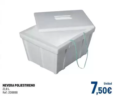 Oferta de Nevera Poliestireno por 7,5€ en Makro