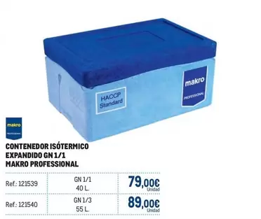 Oferta de Makro - Contenedor Isotermico Expandido Gn 1/1 por 79€ en Makro