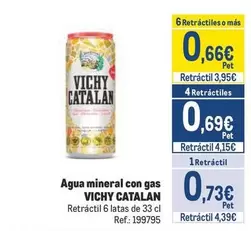 Oferta de Vichy -  Catalan Agua Mineral Con Gas por 0,73€ en Makro