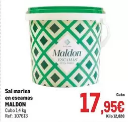 Oferta de Maldon - Sal marina en escamas por 17,95€ en Makro