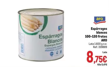Oferta de Aro - Esparragos Blancos 100‐120 Frutos por 8,75€ en Makro