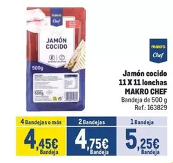 Oferta de Makro - Chef Jamon Cocido por 5,25€ en Makro